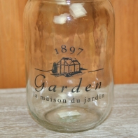 Poháre na marmeládu Garden 1897 čierny text 16cm