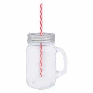 Poháre so slamkou na limonádu 400ml