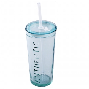 Poháre s viečkom a slamkou Authentic 17x8cm