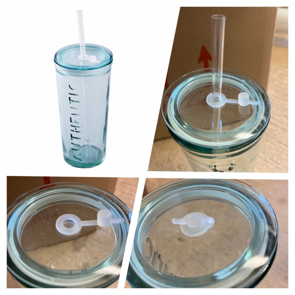 Poháre s viečkom a slamkou OFF AND ON 17x8cm