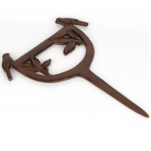 Škrabák na topánky s vtáčikmi liatina 34x27cm