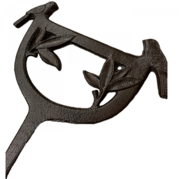 Škrabák na topánky s vtáčikmi liatina 34x27cm