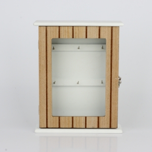 Skrinka na kľúče s presklenými dvierkami 22x28x6,5cm