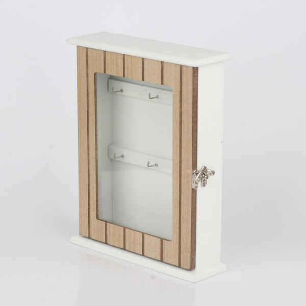 Skrinka na kľúče s presklenými dvierkami 22x28x6,5cm