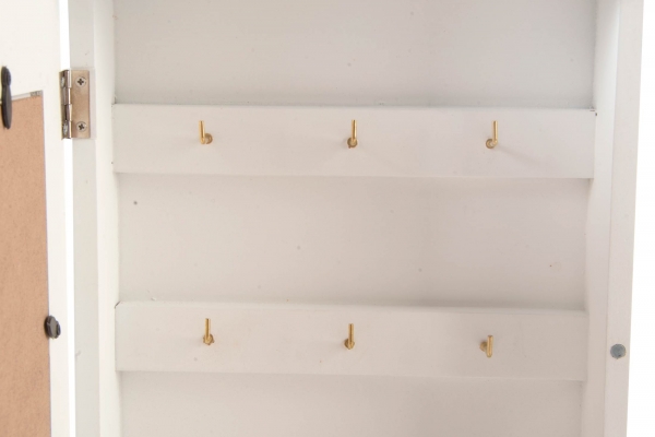 Skrinka na kľúče zdobená biela 23x30x7cm