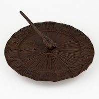 Slnečné hodiny liatina s vtáčikom priemer 31 cm