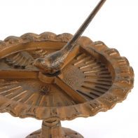 Slnečné hodiny z liatiny s vtáčikom 22cm