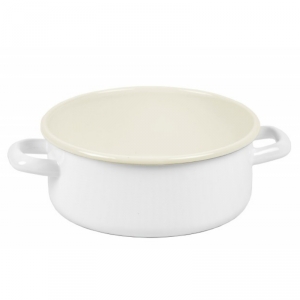 Smaltovaný riad rajnica biely 14cm