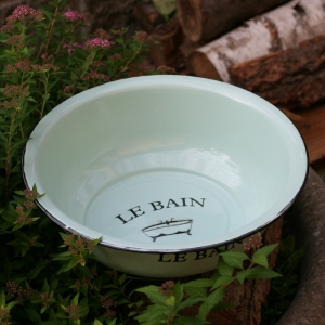 Smaltované umývadlo - tyrkys pr. 34cm