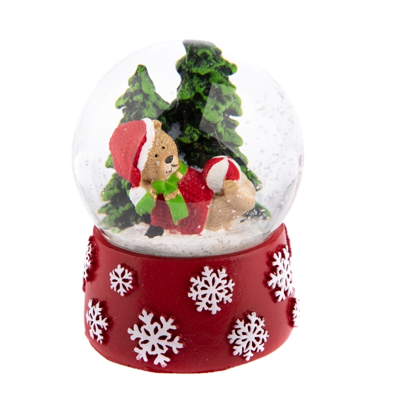 Sněžítko s medveďom 6,8x6,8x9cm