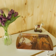 Raňajkový tácku motív koňa 43x28x3cm