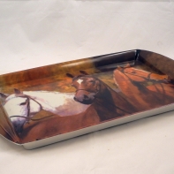 Raňajkový tácku motív koňa 43x28x3cm