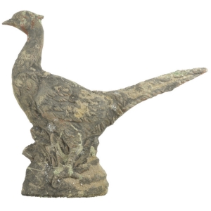 Socha Bažant s patinou 39 x 13 x 42 terakota