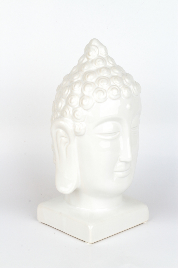 Buddha soška biela 28 cm