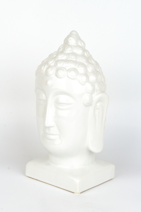 Buddha soška biela 28 cm