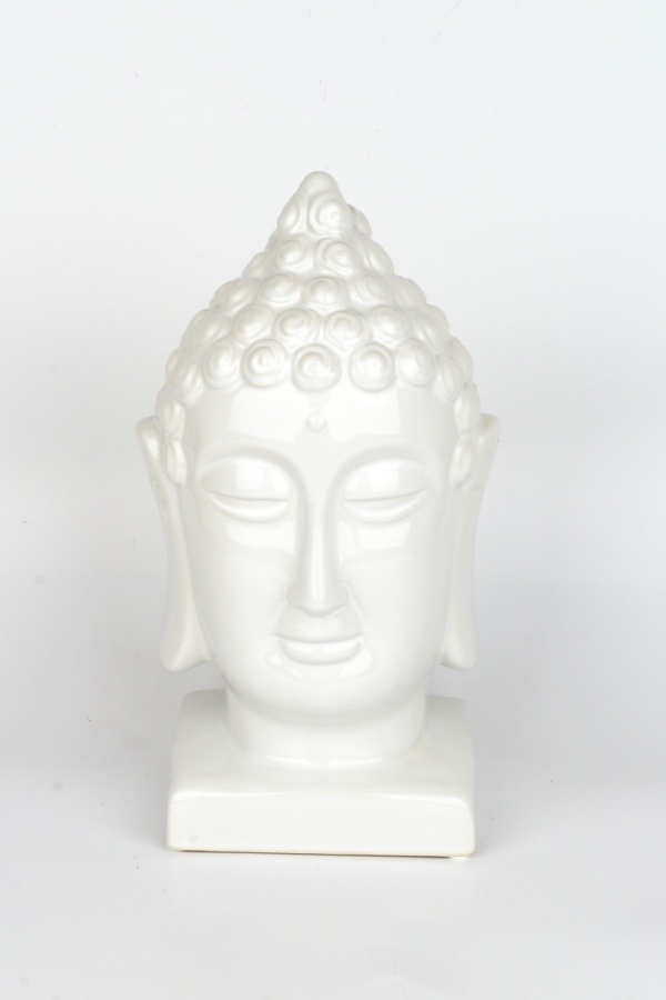Buddha soška biela 28 cm