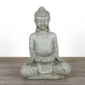 Socha Buddha sa svietnikom 18x11x27cm