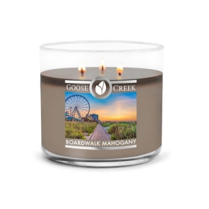 Sójová sviečka BOARDWALK MAHOGANY s 3 knôtmi