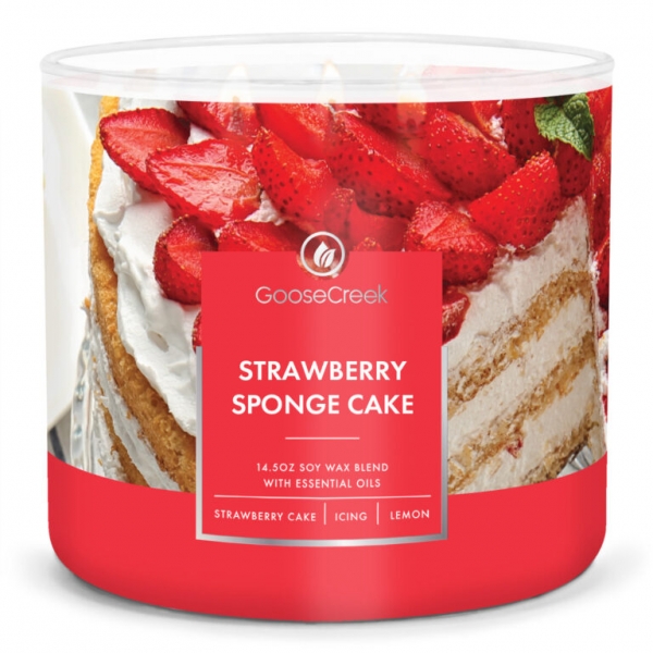 Sójová sviečka STRAWBERRY SPONGE CAKE s tromi knôtmi
