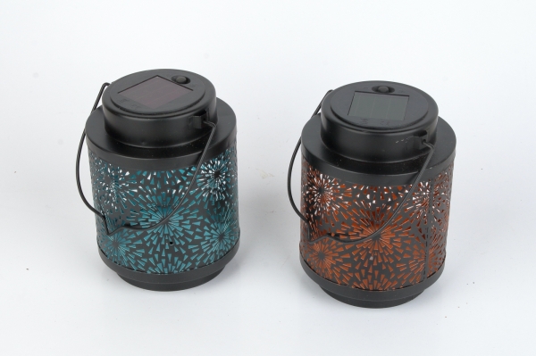 Solárna lucerna vonkajší 16cm modrá