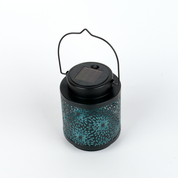 Solárna lucerna vonkajší 16cm modrá