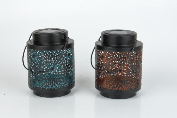 Solárna lucerna vonkajší 16cm modrá