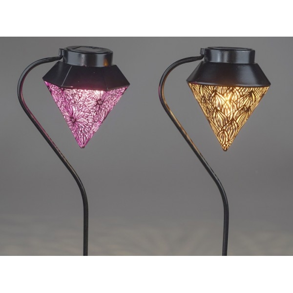 Solárny záhradný lampáš so zápichom 84cm