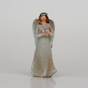 Soška anjela s čelenkou a srdcom 9,5cm