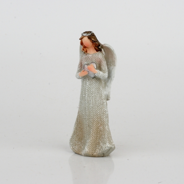 Soška anjela s čelenkou a srdcom 9,5cm