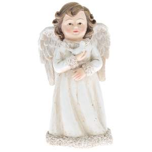 Soška anjela s holubicou 12cm