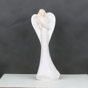 Soška anjela s bábätkom Materská láska 38cm