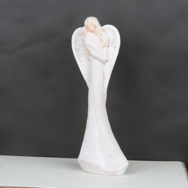 Soška anjela s bábätkom Materská láska 38cm