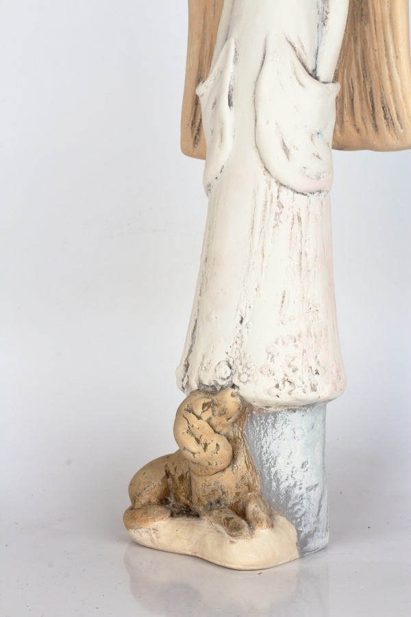 Soška anjela s psíkom 34cm