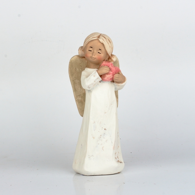 Soška anjela so srdcom 15cm