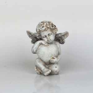 Soška anjela so srdcom 9,4x12x10cm