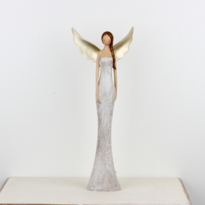Soška anjela so zlatými krídlami 47cm