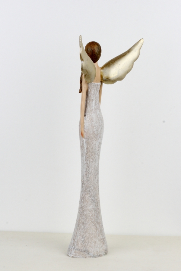 Soška anjela so zlatými krídlami 47cm