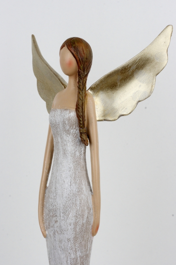 Soška anjela so zlatými krídlami 47cm