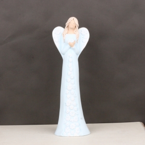 Soška anjela v modrých šatách 38cm