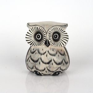 Soška biela sova 10cm