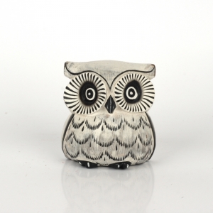 Soška biela sova 8cm