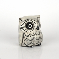 Soška biela sova 8cm