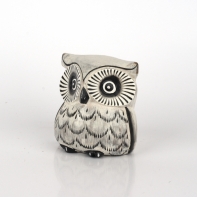 Soška biela sova 8cm