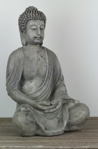 Soška Buddha sivý 38cm