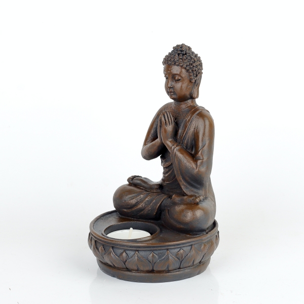 Soška Budhu svietnik 18cm