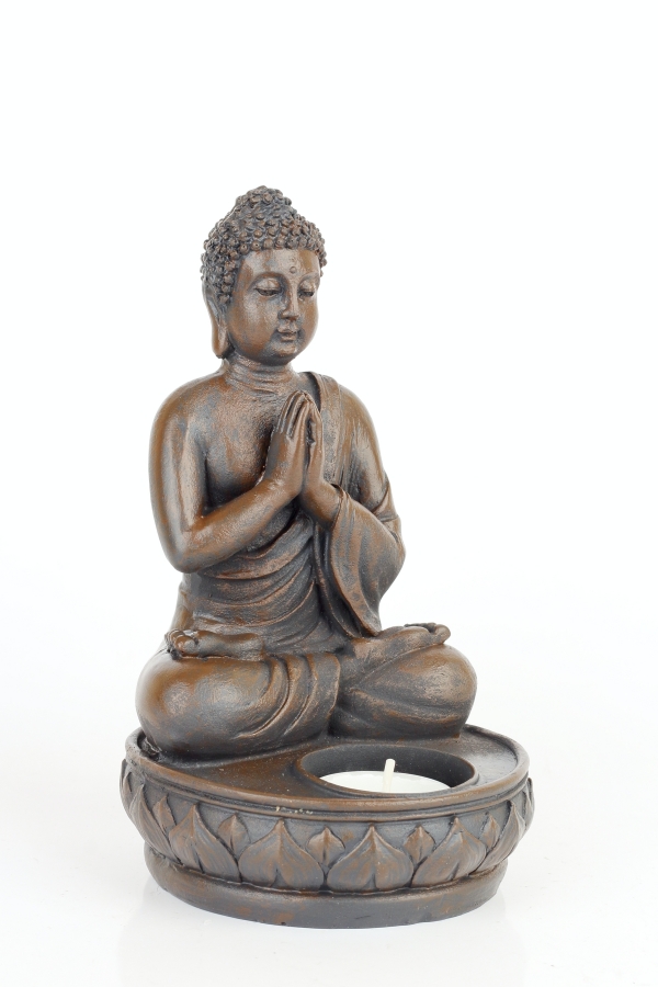 Soška Budhu svietnik 18cm