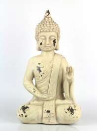 Soška Budhha krémová 44x24cm 