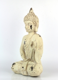 Soška Budhha krémová 44x24cm 