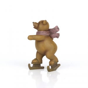 Soška do detskej izby medvedík na korčuliach 9x6x7cm