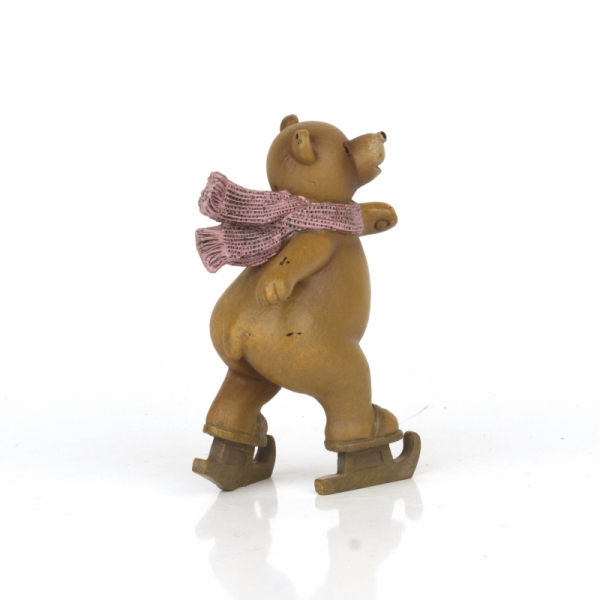 Soška do detskej izby medvedík na korčuliach 9x6x7cm